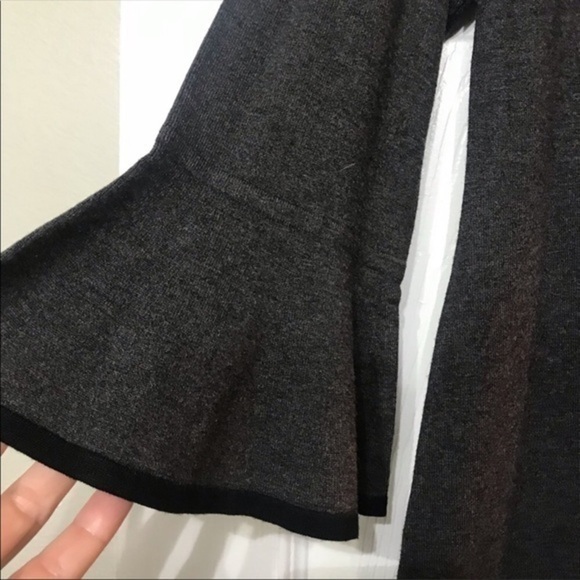 Calvin Klein Bell sleeve knit sweater dress dress charcoal - Picture 3 of 3